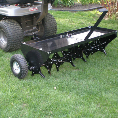 Yard Tuff 48 Inch Tow Behind Lawn Mower Tractor Plug Aerator w/ Universal Hitch