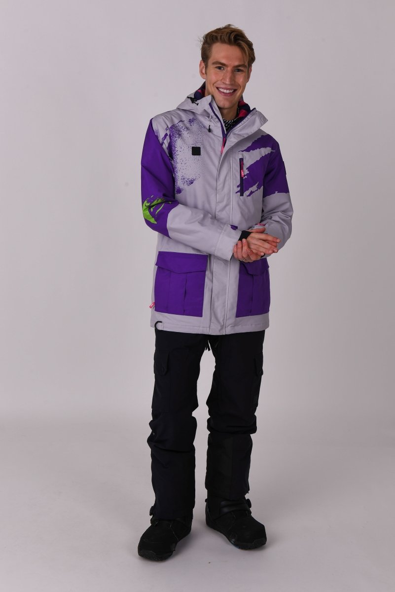 Afterparty Jacket Grey & Purple Men's