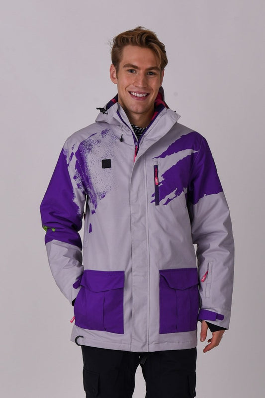 Afterparty Jacket Grey & Purple Men's