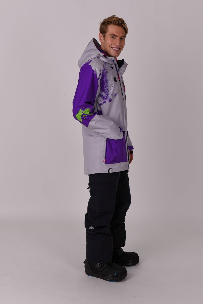 Afterparty Jacket Grey & Purple Men's