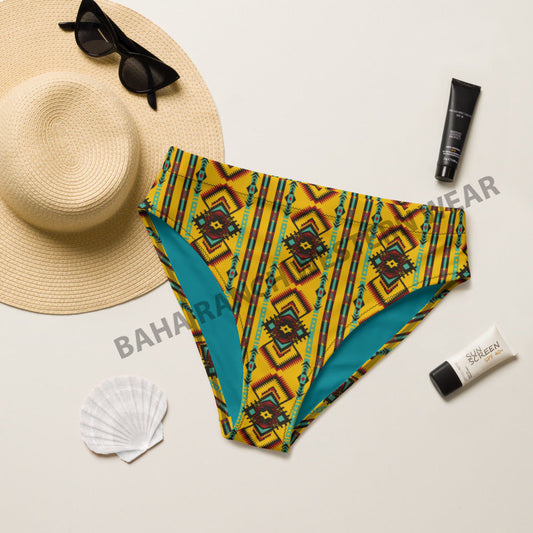 Yeehaw Mustard Aztec Bikini Bottom