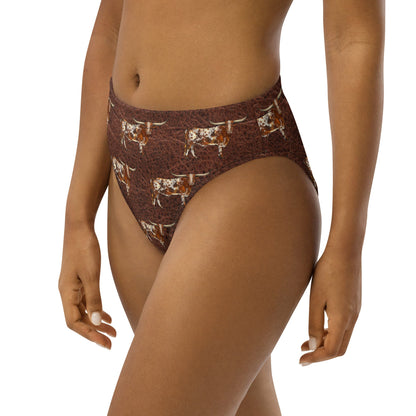 Yeehaw Leather & Longhorns Bikini Bottom