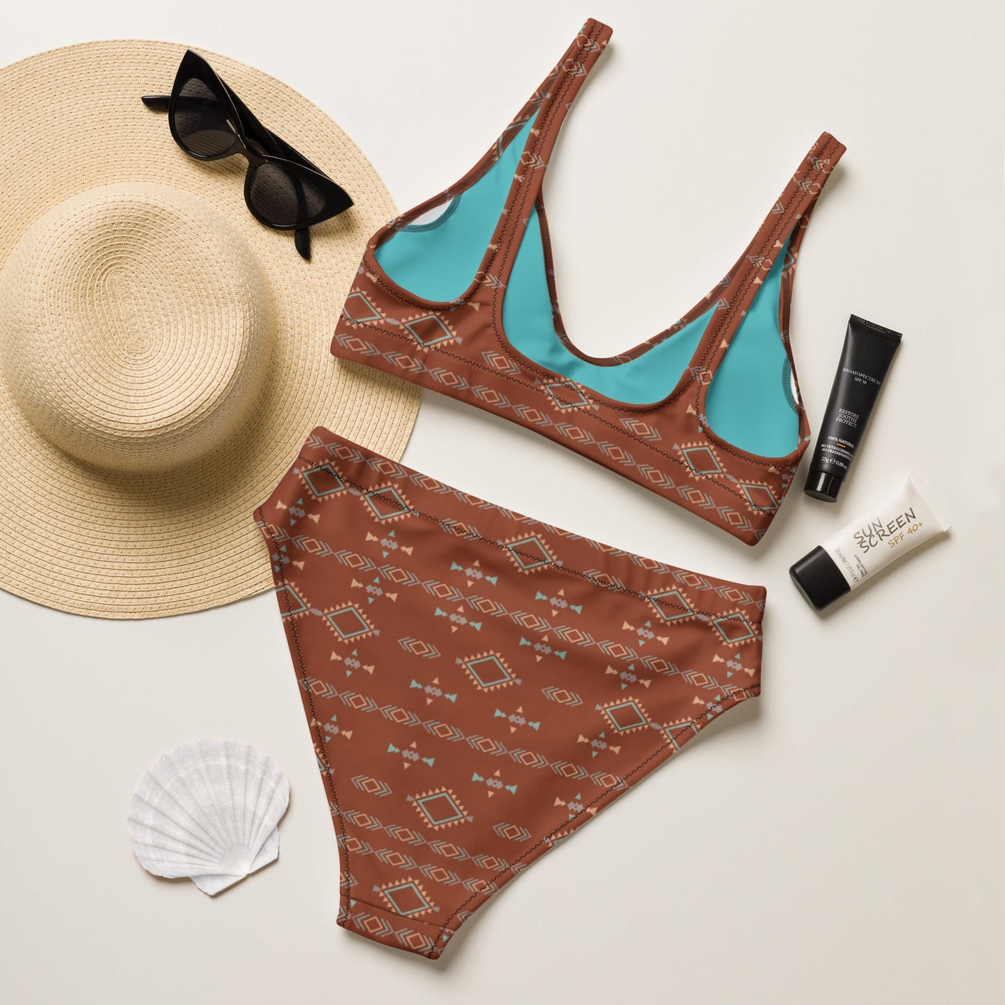 Yeehaw Brown Aztec Bikini