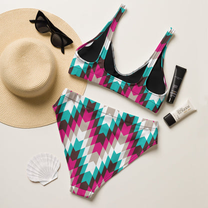 Yeehaw Turquoise Pink Aztec Bikini