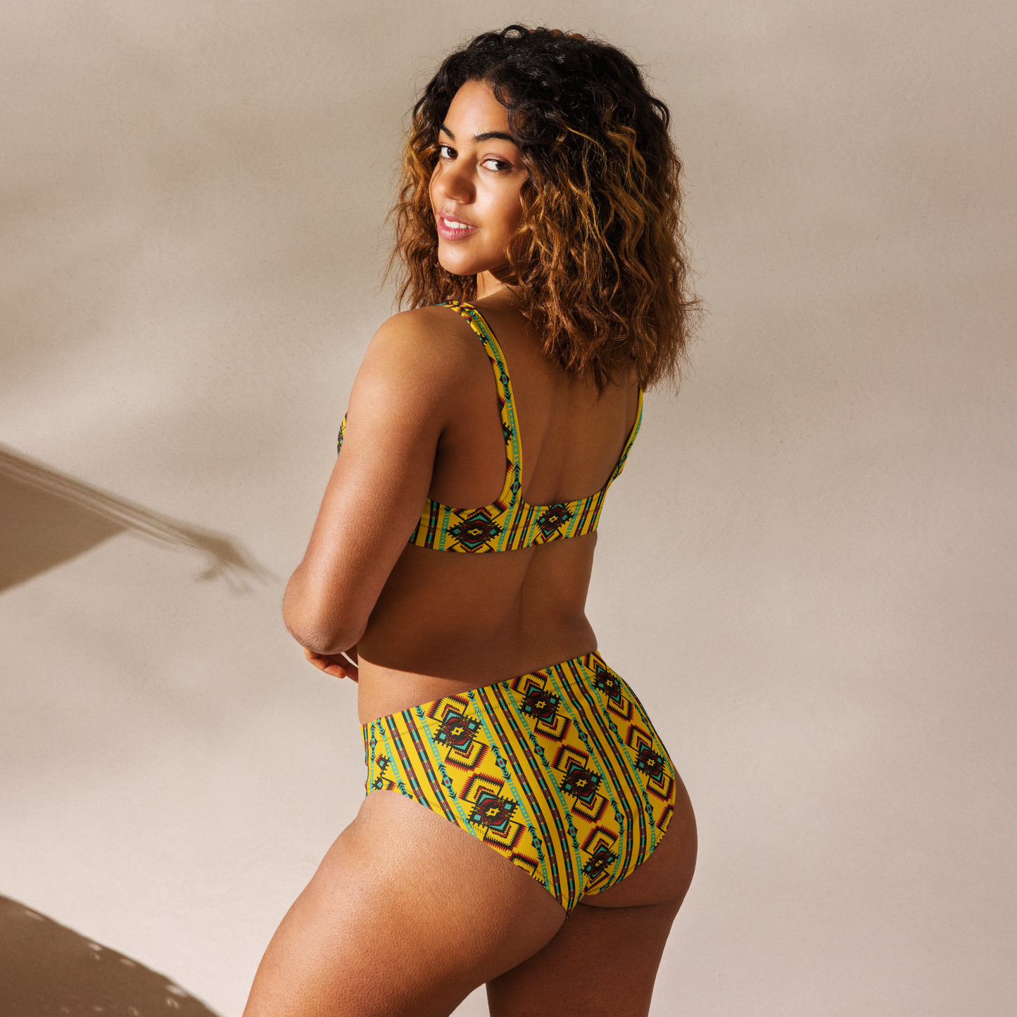 Yeehaw Mustard Aztec Bikini