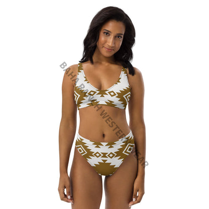 Yeehaw Bold Brown Aztec Bikini