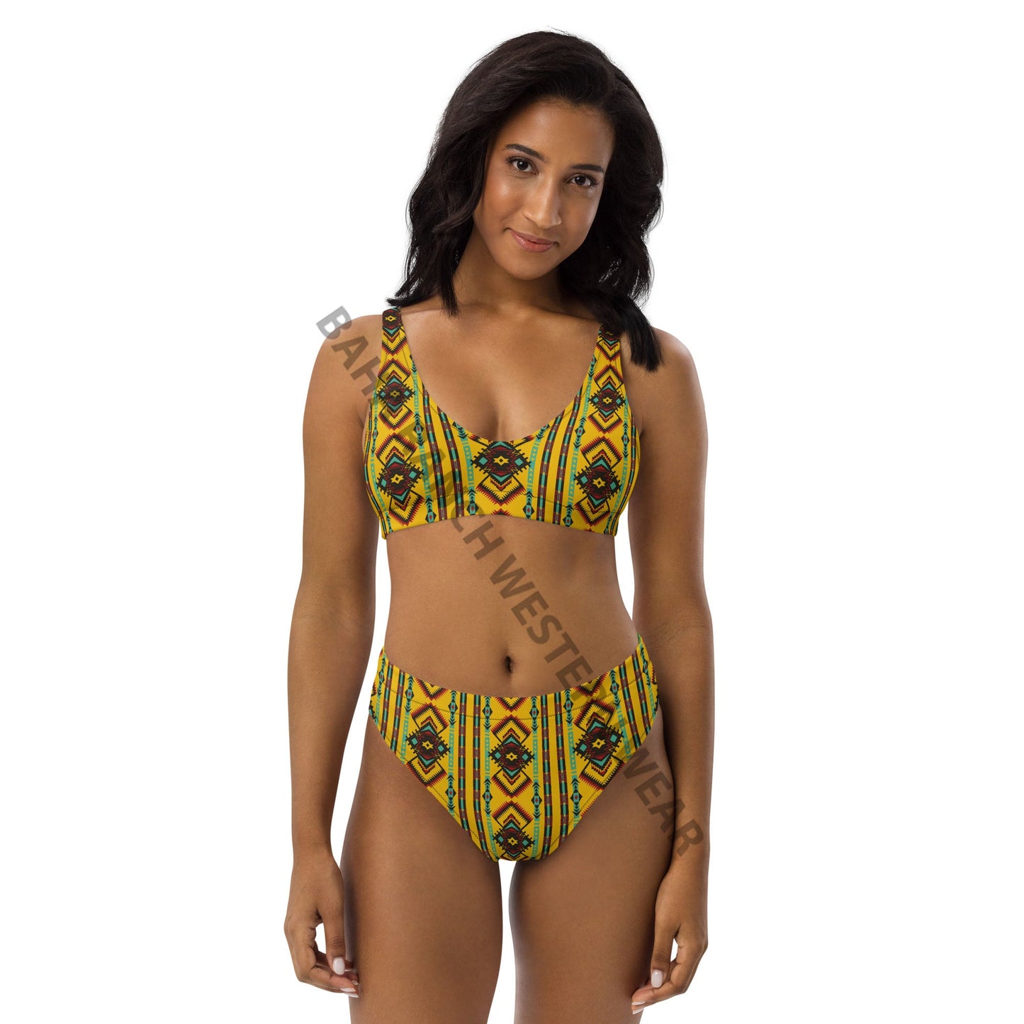 Yeehaw Mustard Aztec Bikini