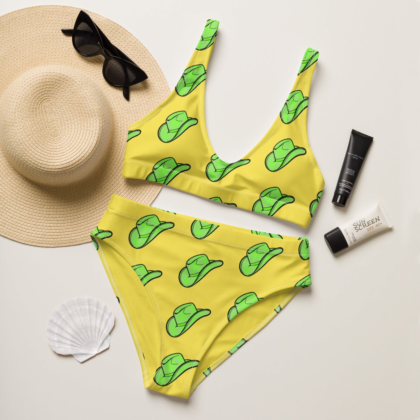 Yeehaw Green Hat Bikini