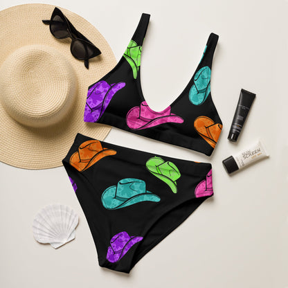 Yeehaw All Neon Hat Bikini