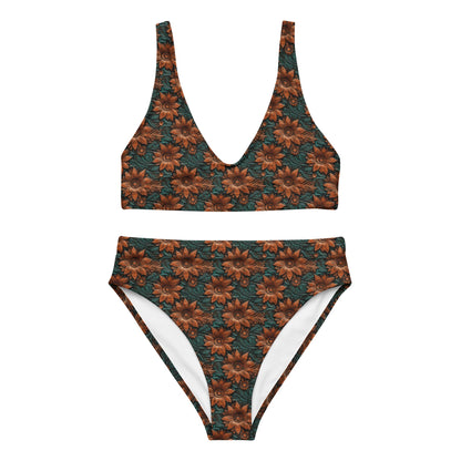 Yeehaw Floral Leather Print Bikini