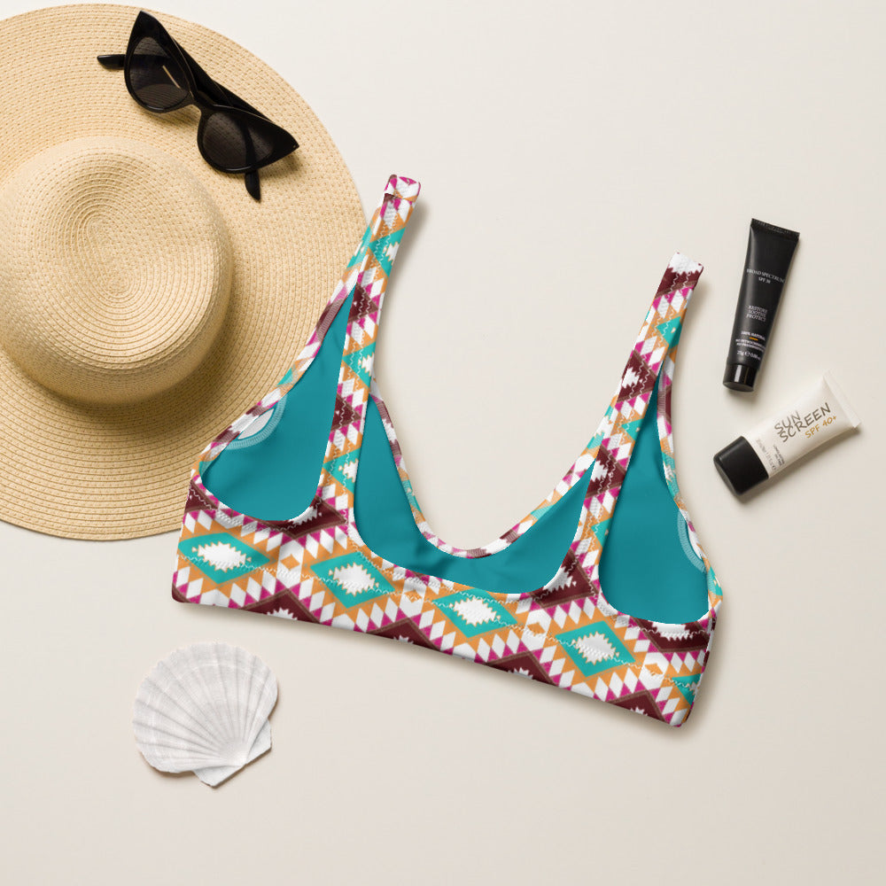 Yeehaw Aztec Print Bikini Top