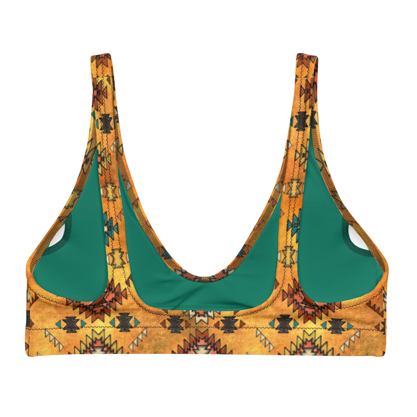 Yeehaw Golden Aztec Bikini Top