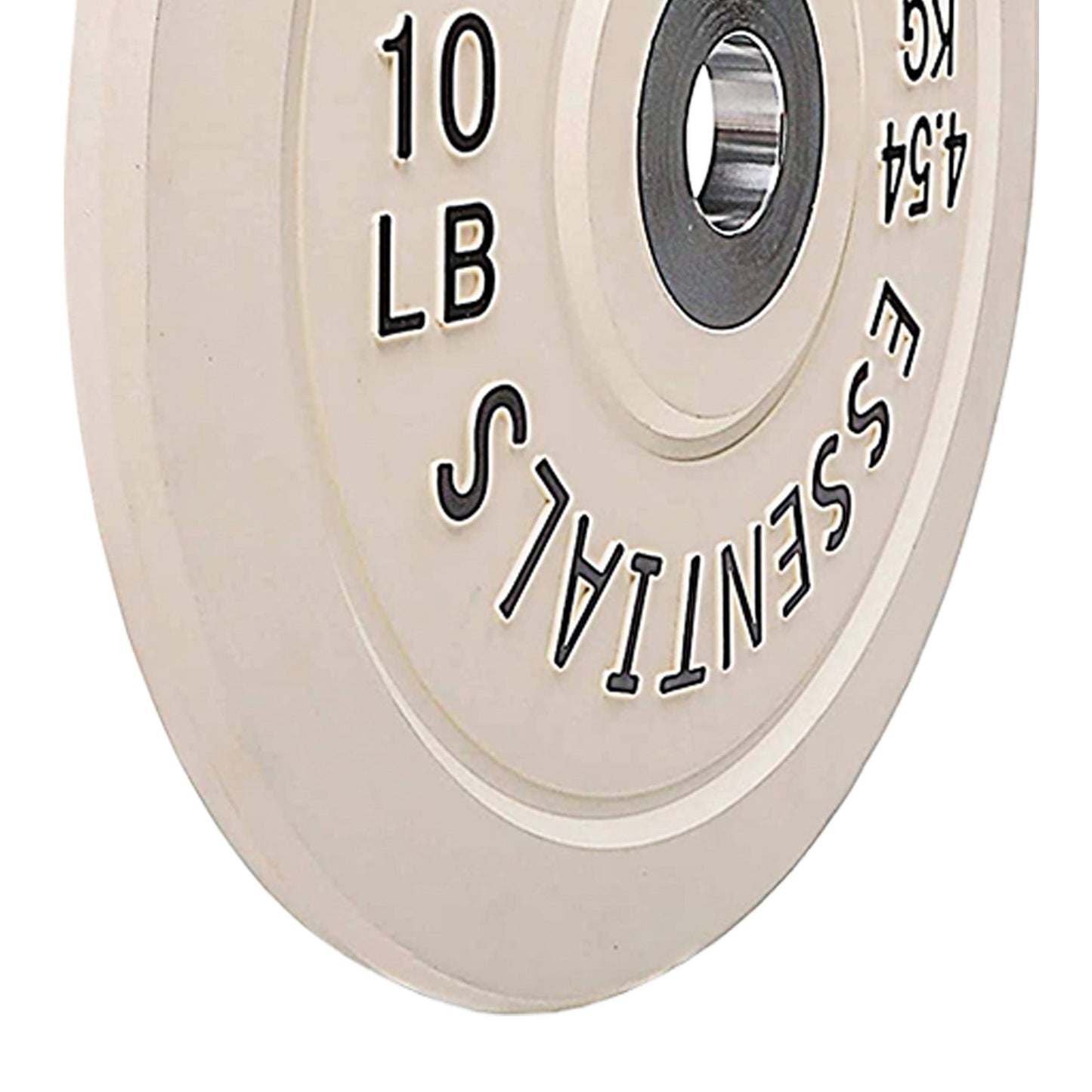 BalanceFrom Everyday Essentials 10 Pound Olympic Weight Bumper Plate, White