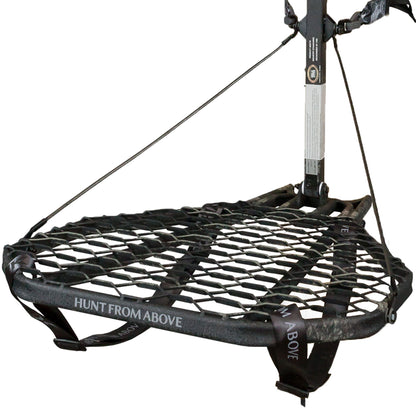 Hawk Mega Combat Hang On Tree Stand, Deer Stand with XL Saddle Hunting Platform