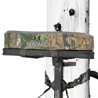 Hawk Mega Combat Hang On Tree Stand, Deer Stand with XL Saddle Hunting Platform