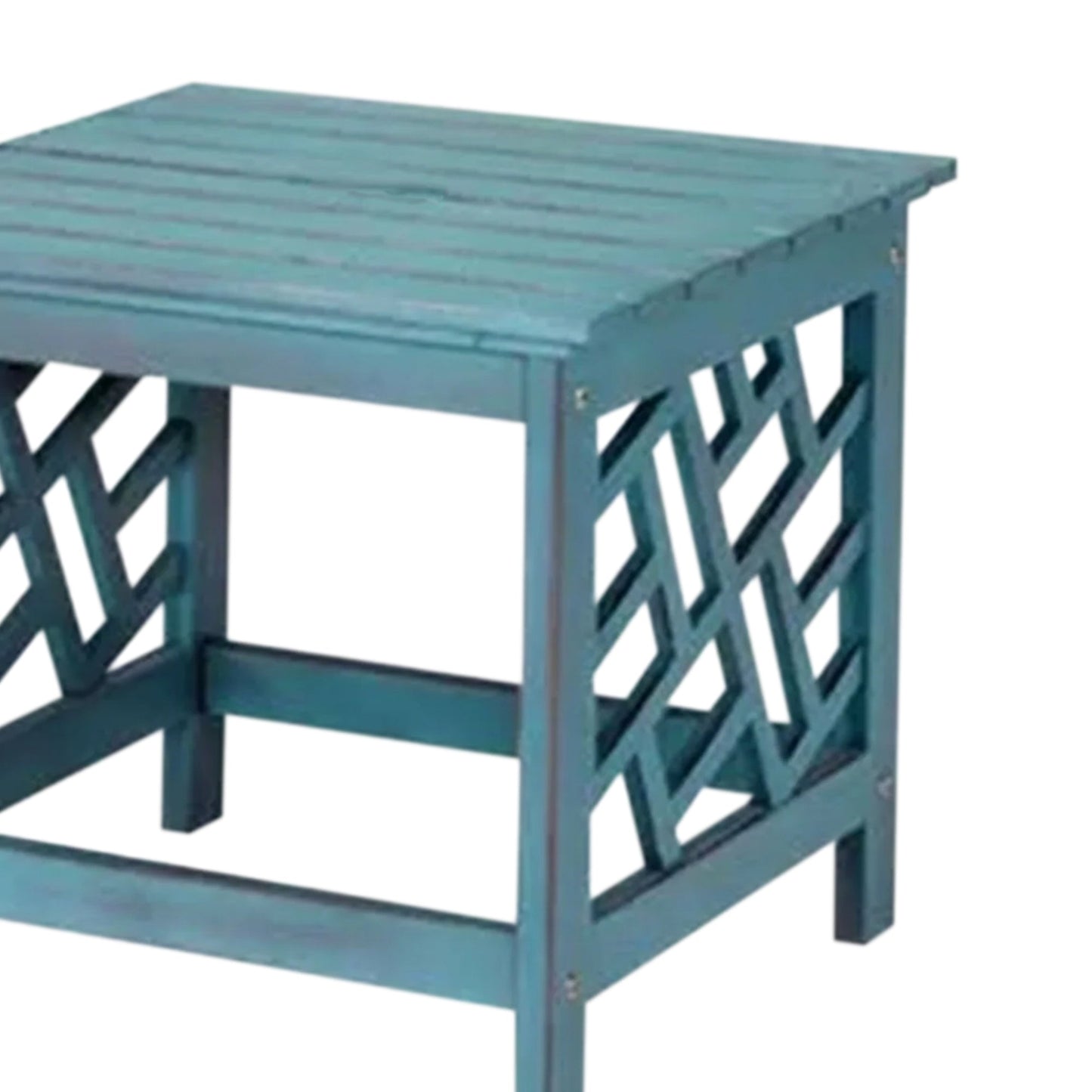 Four Seasons Courtyard 18 Inch Distressed Hardwood Portland Patio End Table