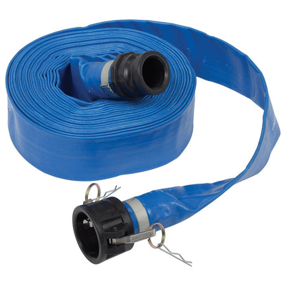 Apache 98138049 PVC Lay Flat Hose 2 Inch Diameter 50 Foot Length 70 psi, Blue