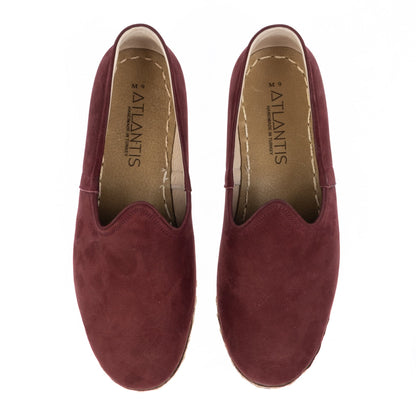 Men's Burgundy Slip On Shoes