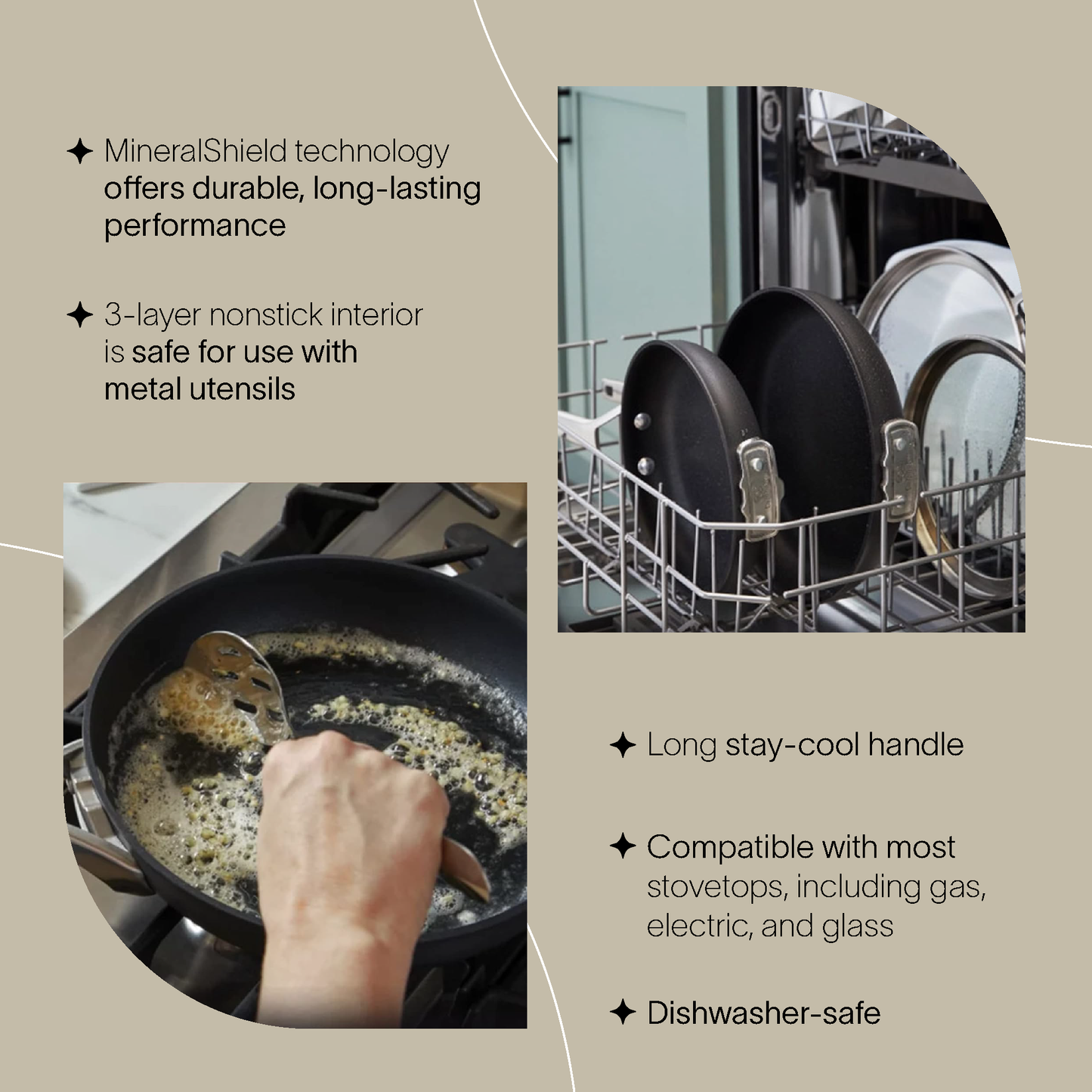 Calphalon Premier 13 Inch Hard Anodized MineralShield Nonstick Flat Wok Pan