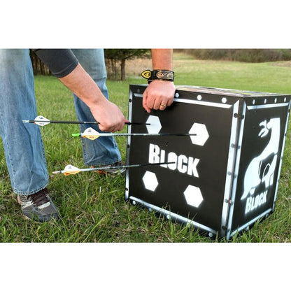 BLOCK XXL 4 Sided High Density Layered Core Vault Archery Arrow Target, Black