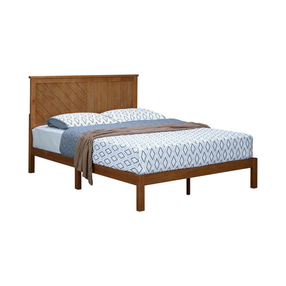 MUSEHOMEINC 12 Inch Teak Solid Wood Platform Bed Frame with Wooden Slats, Full