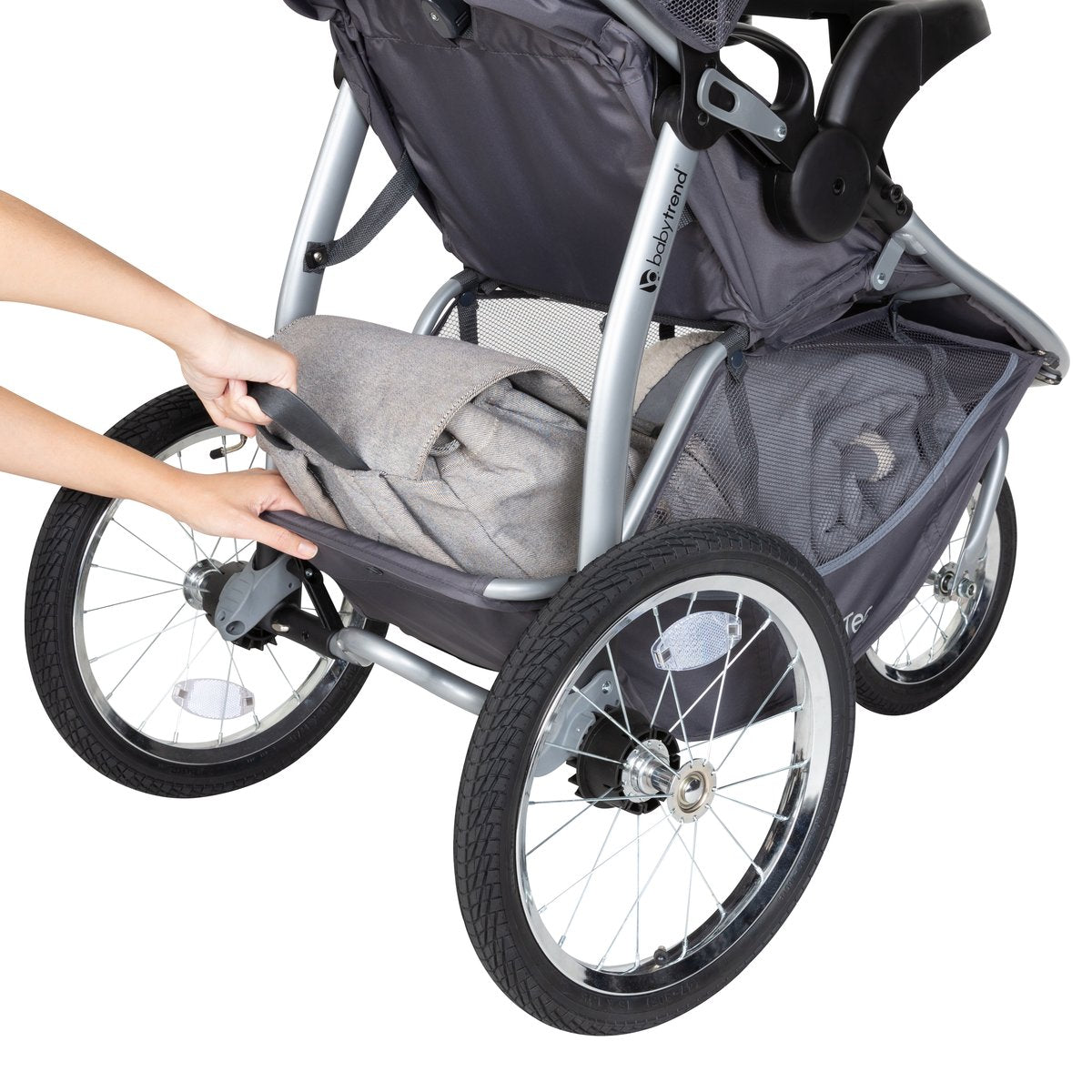 Baby Trend Expedition Race Tec Infant Baby Jogger Stroller Travel System, Gray