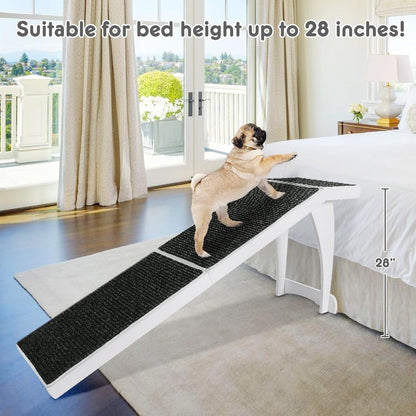 Dog Ramp for High Bed, Pet Bed Ramp, Dog Stairs, Cat Ramp, Dog Steps for Elevated Surface up to 28", Suitable for Small to Extra Large Dogs (71 inches)