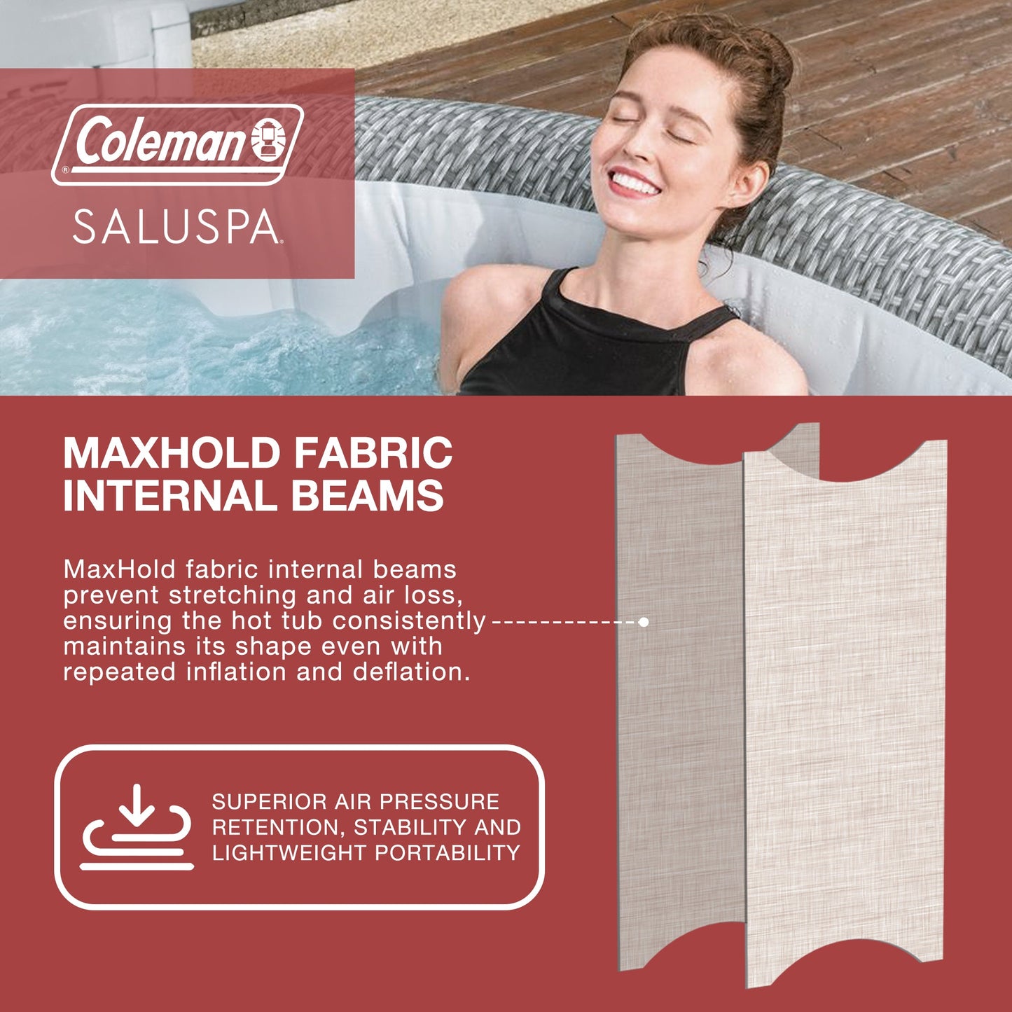 Coleman Sicily Inflatable AirJet Hot Tub with 2 SaluSpa Seat and Headrest Pillow