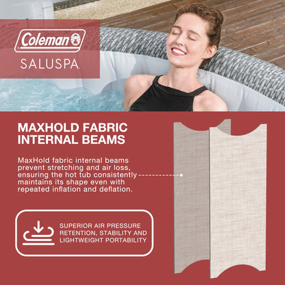 SaluSpa LED Soothing Spa Waterfall Accessory w/Sicily AirJet Inflatable Hot Tub