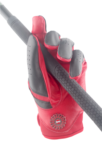 THE BYRD GOLF GLOVE - BLACK / RED