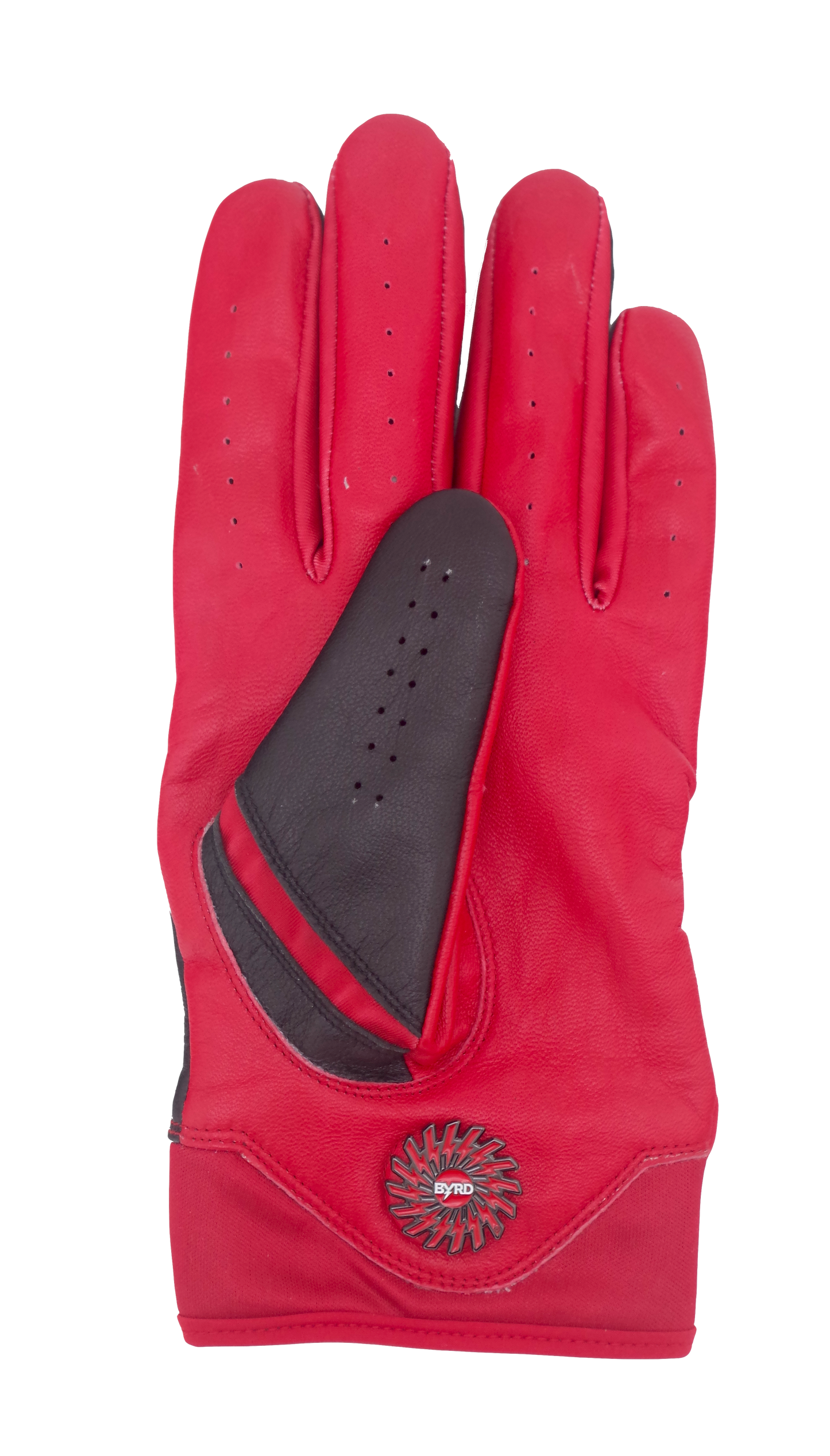 THE BYRD GOLF GLOVE - BLACK / RED