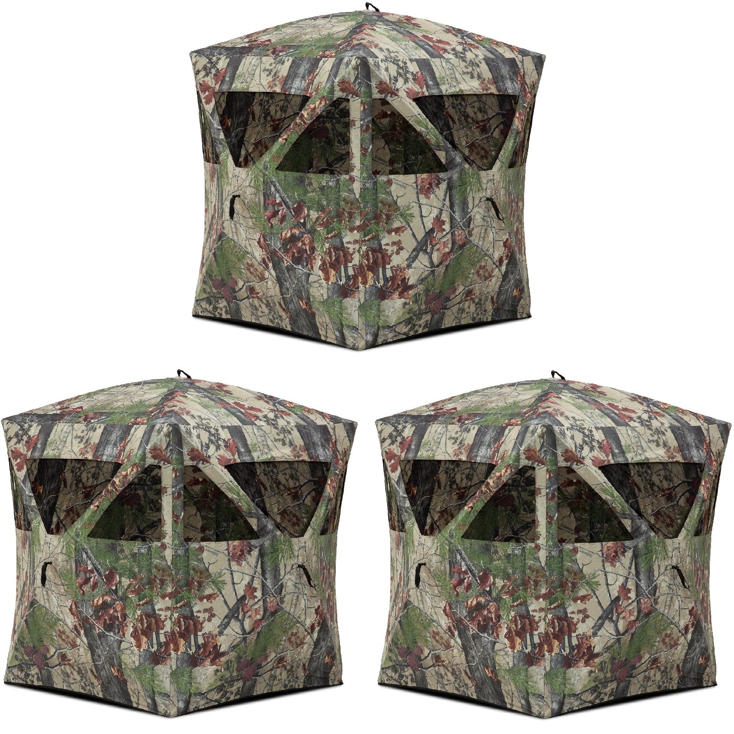 Barronett Blinds Backwoods Camo Lightweight Pop Up Hunting Ground Blind (3 Pack)