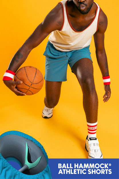 The Pick-up Game | Tonal Blue Ball Hammock® 9 Inch Athletic Shorts