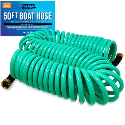 Boat Hose 15Ft, 25Ft and 50FT Self Coil Wash Down