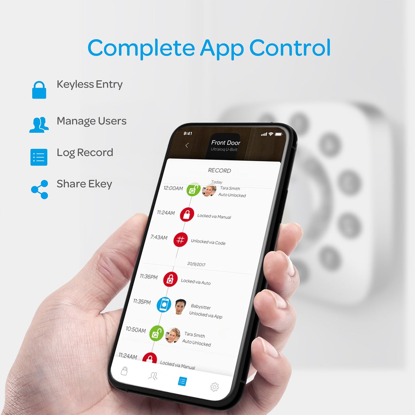 U-Tec U-Bolt-SN 5 in 1 Bluetooth Enabled Keypad Smart Home Deadbolt Lock