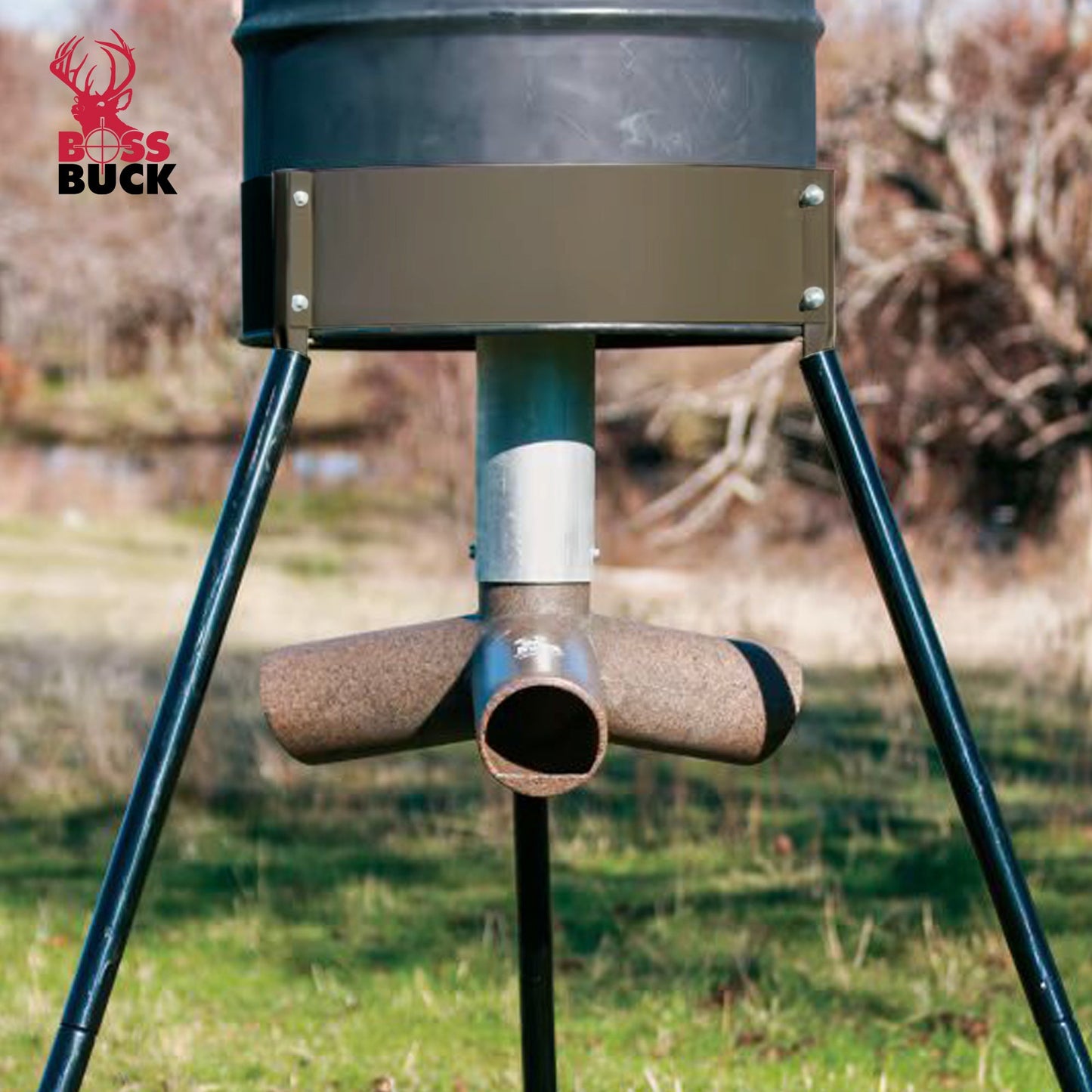 Boss Buck 20" Leg Stand Tripod for 55 Gal Deer Feeder (2 Pack), Tripod ONLY