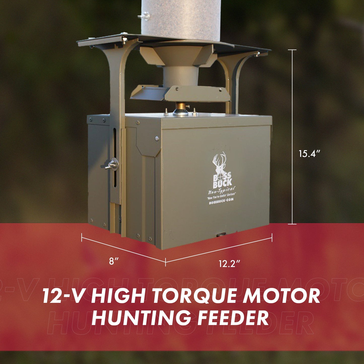 Boss Buck 12-Volt High Torque Motor Hunting Game Feeder w/ Timer Holder (2 Pack)