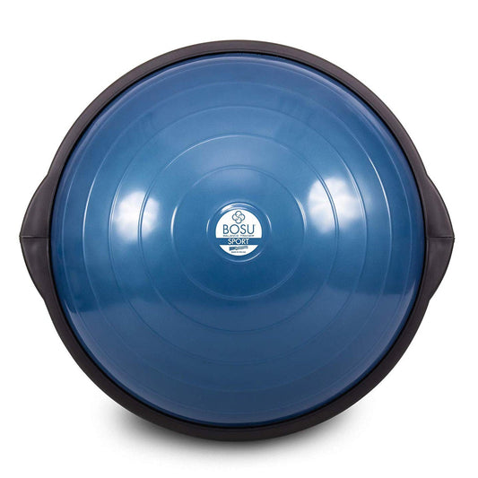 Bosu 50cm Non-Slip Travel-Size Balance Ball Trainer for Home Gym Workout, Blue