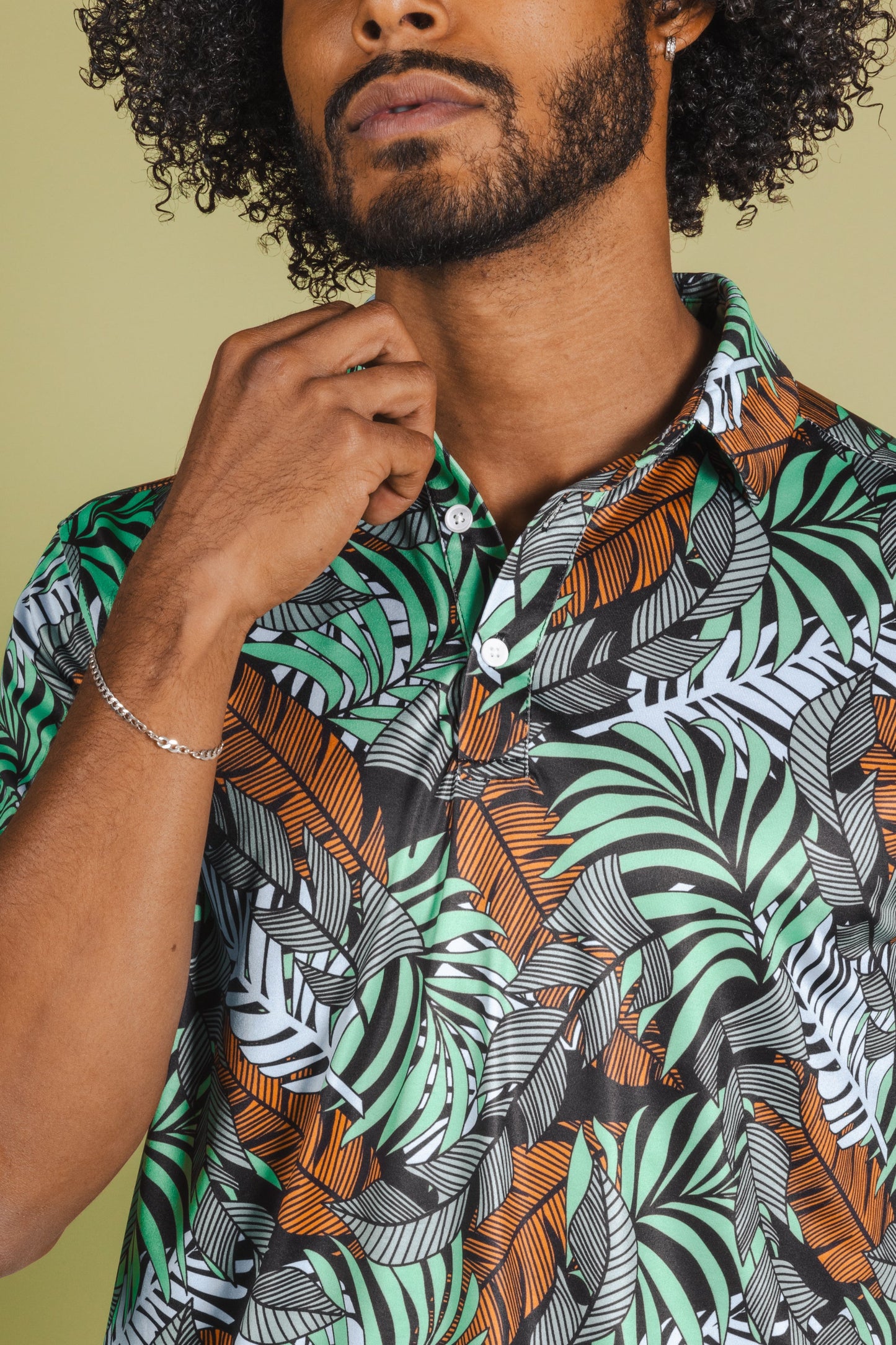 The Botanist | Tropical Leaves Men’s Polo