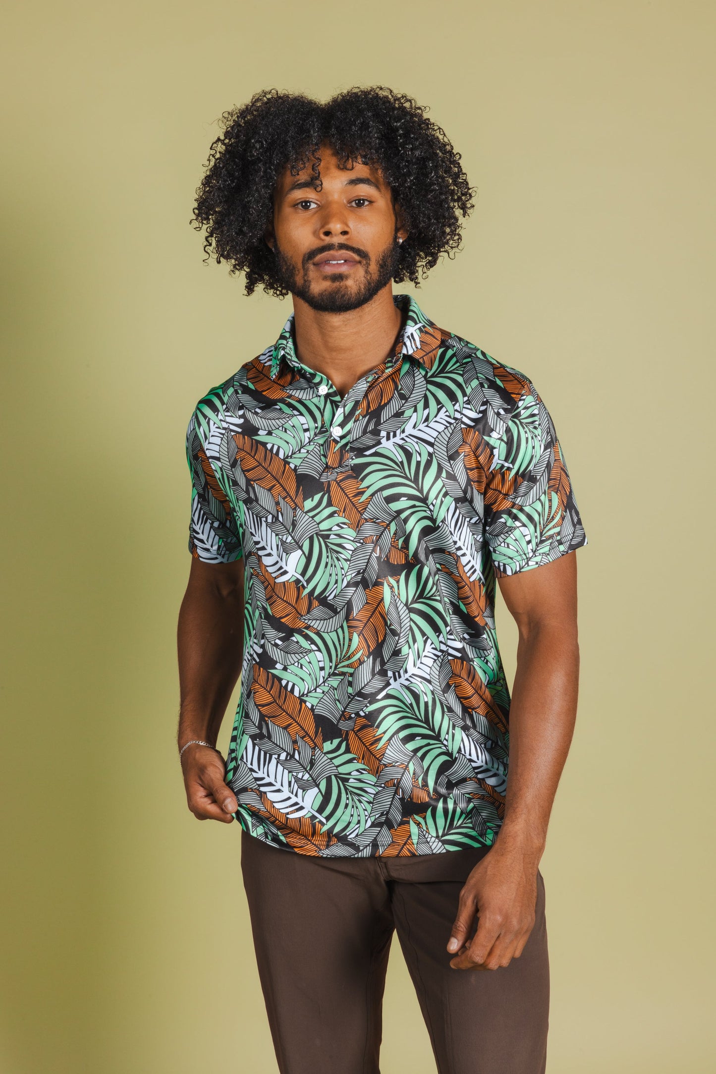 The Botanist | Tropical Leaves Men’s Polo