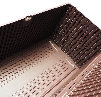 Plastic Development Group 130-Gallon Resin Outdoor Patio Storage Deck Box, Brown