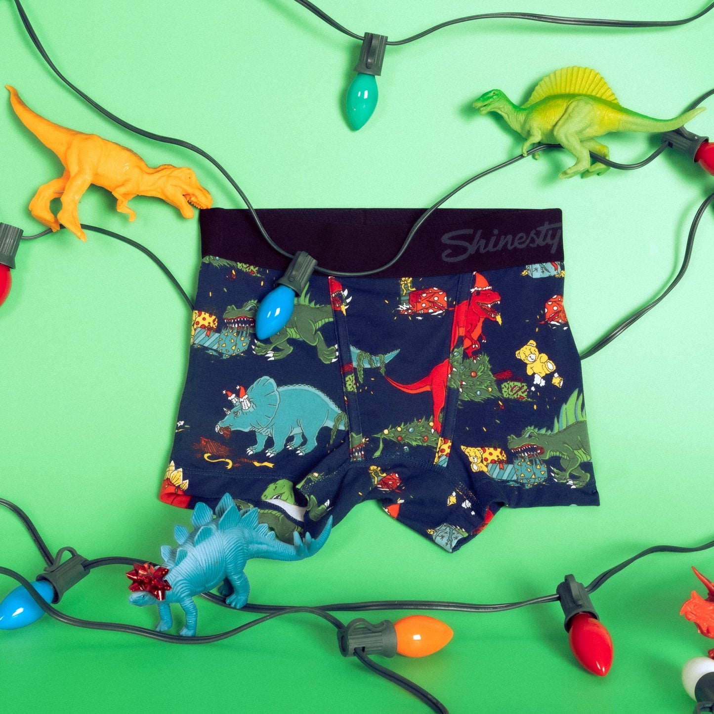 The T-Rexmas | Christmas Dinosaur Boy's Boxer Briefs