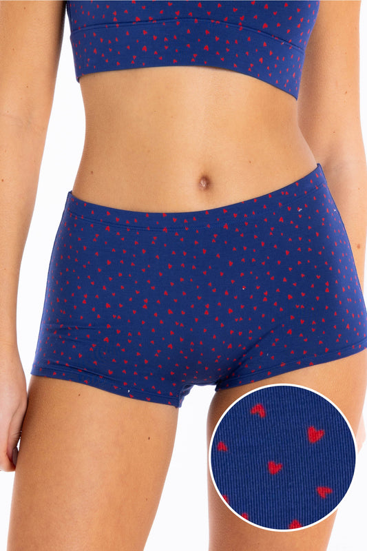 The Heartthrob | Tiny Hearts Valentines Day Modal Boyshort Underwear