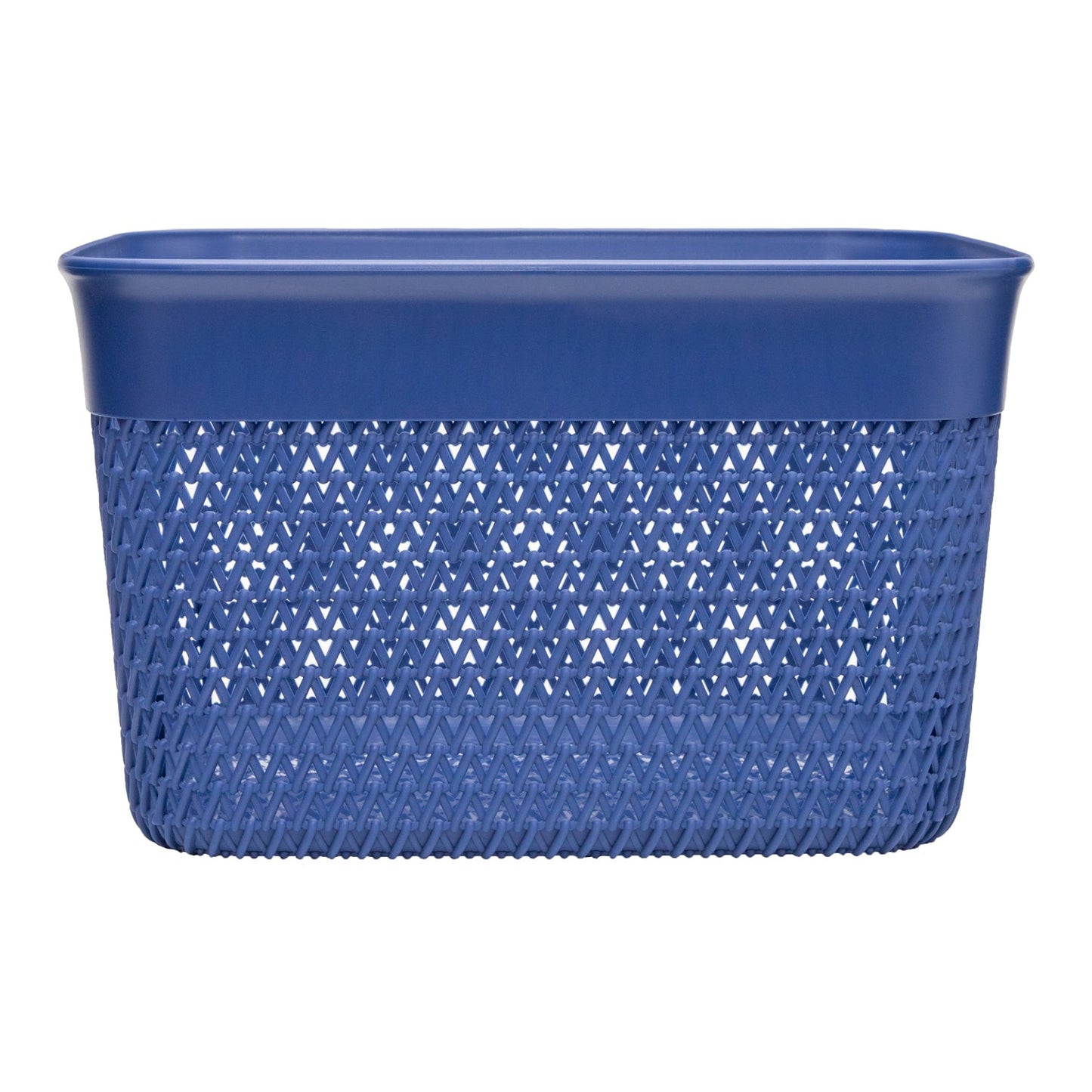 Life Story Lightweight Heavy Duty Storage Woven Trendy Basket 16 Quarts, Blue