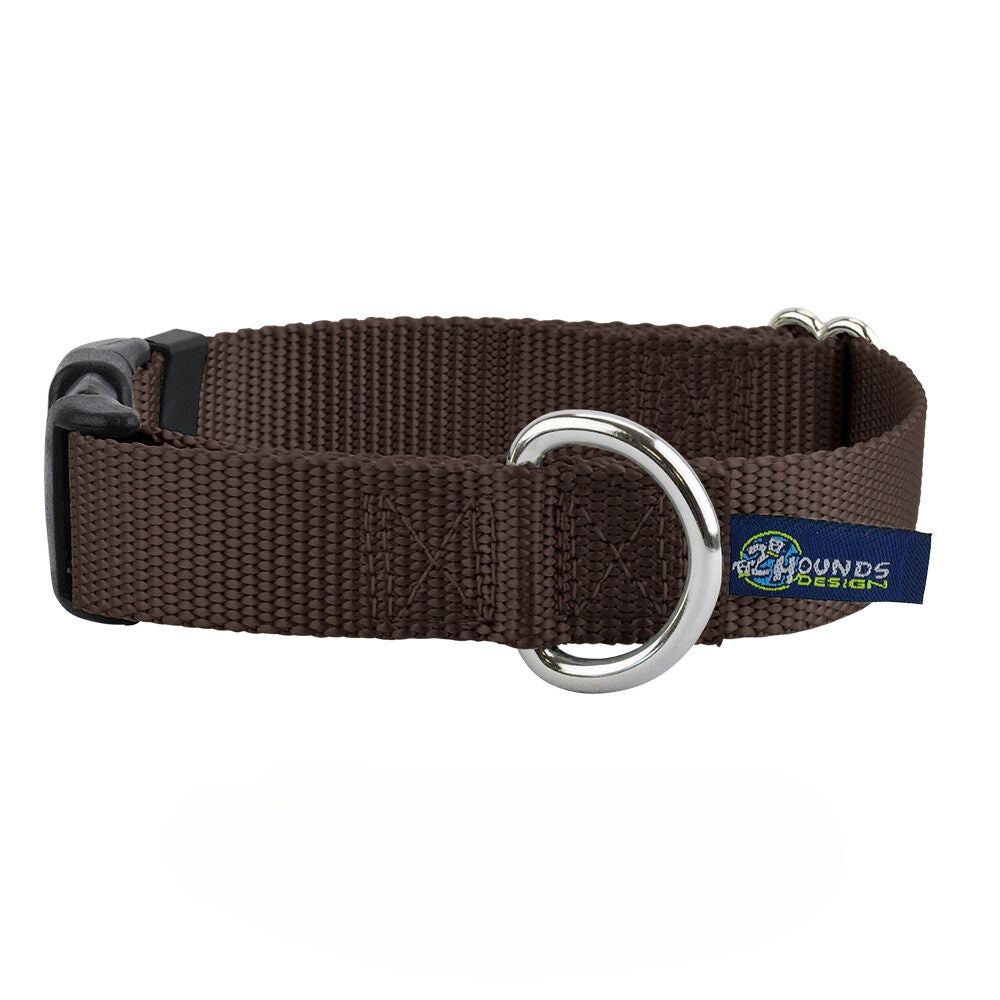 5/8″ and 1″ Brown Nylon Dog Collar