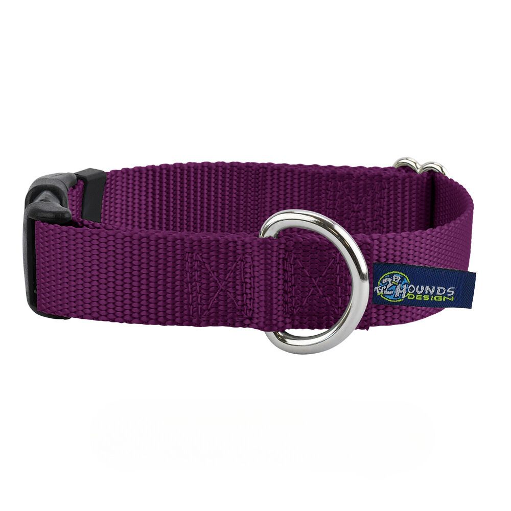 5/8″ and 1″ Burgundy Nylon Dog Collar