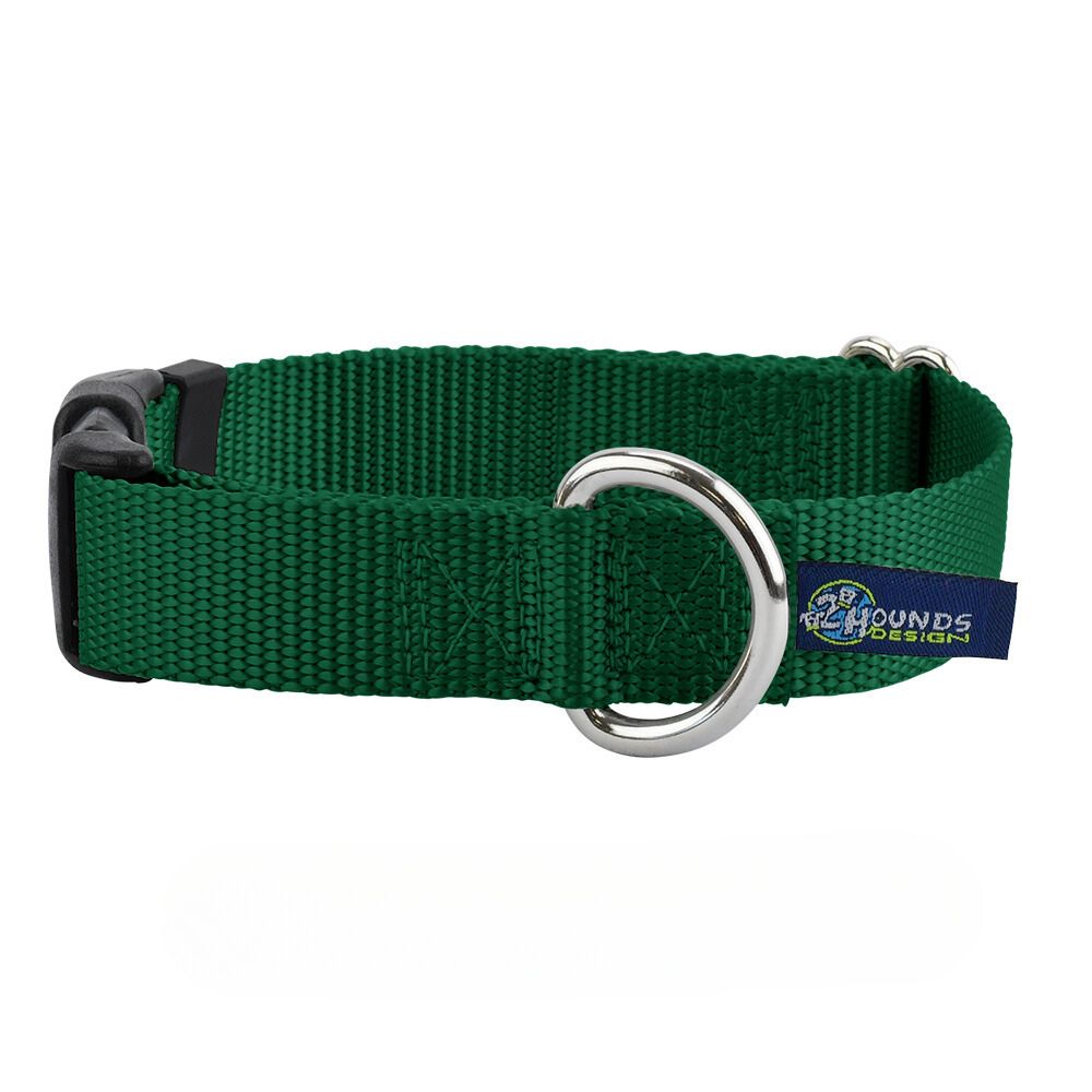 5/8″ and 1″ Kelly Green Nylon Dog Collar