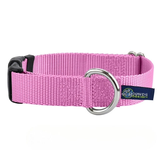 5/8″ and 1″ Rose Pink Nylon Dog Collar