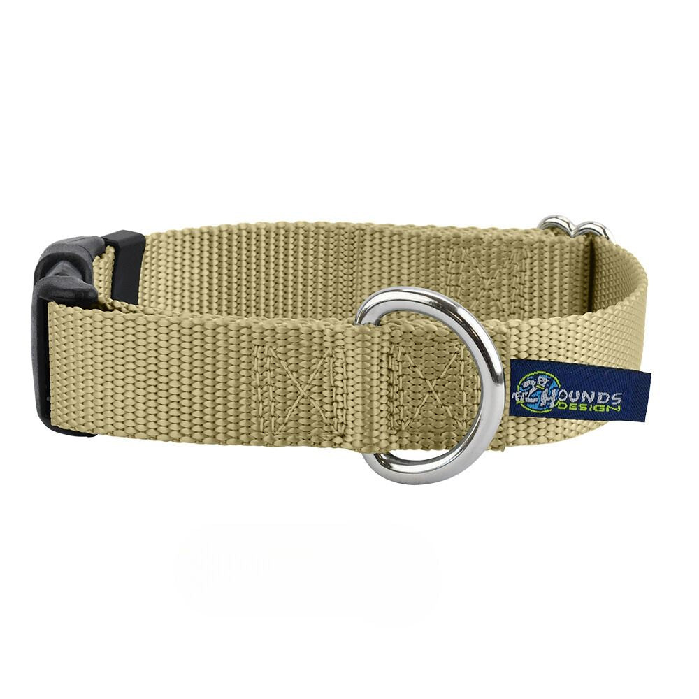 5/8″ and 1″ Tan Nylon Dog Collar