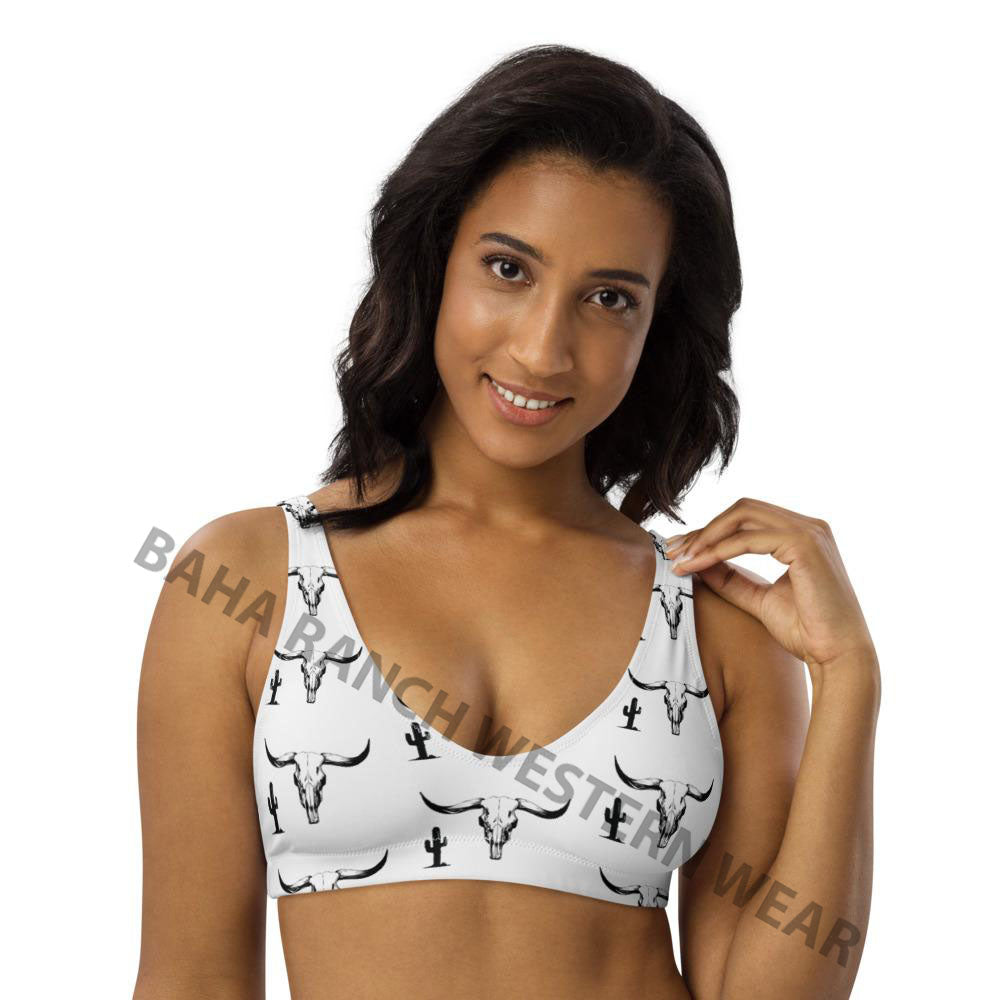 Yeehaw Bullhead Cactus Bikini Top